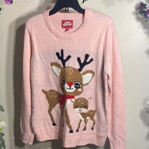 Urban Heritage Light Pink Sweater with Deer Design